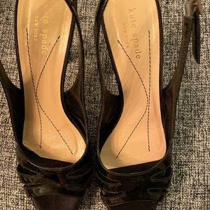 Kate Spade Black heels with strap sz 8